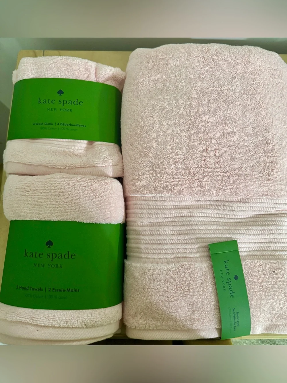 Kate Spade New York Pale Pink Towel Set New